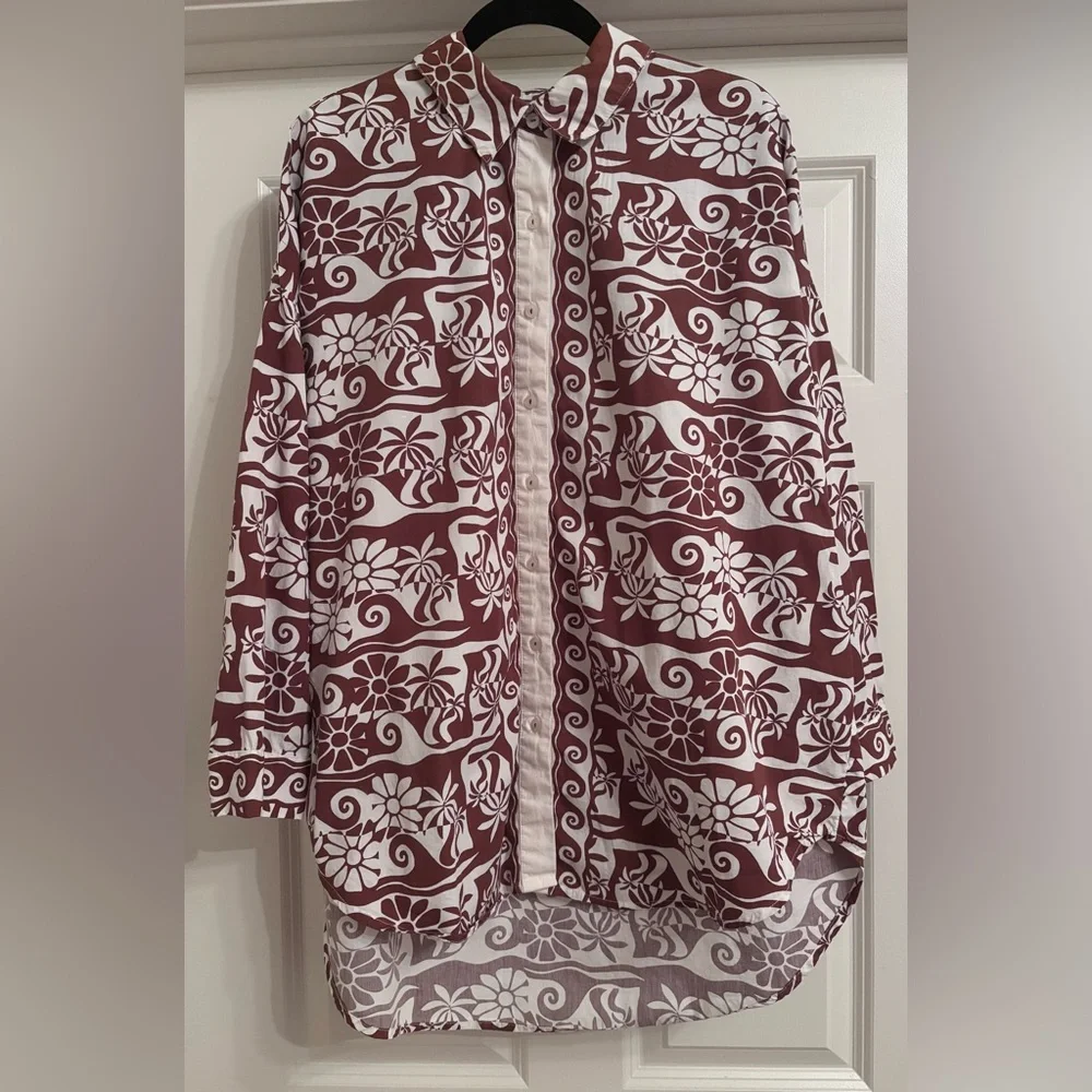 Anthropologie Long Sleeve Poplin Buttondown - Picture 5 of 7